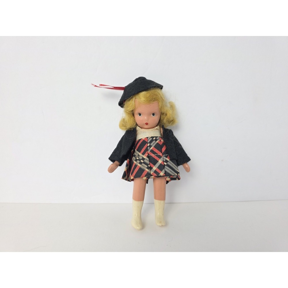 Vintage Nancy Ann Storybook Doll white boots jointed 38 Scotch